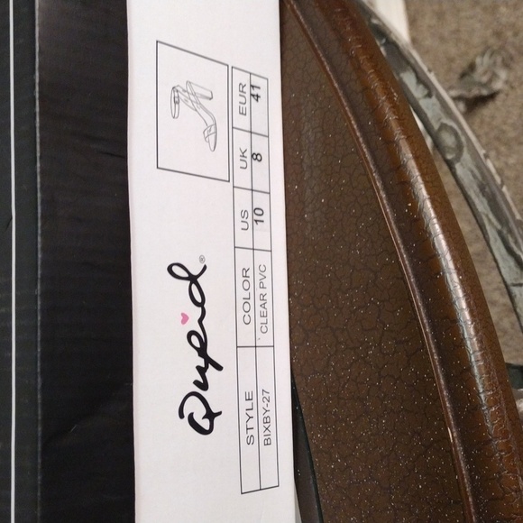 NIB Qupid Homecoming Clear strap heel size 10 - Picture 10 of 10